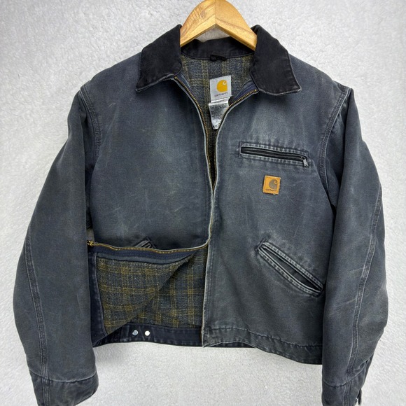 Carhartt Other - Carhartt Detroit Jacket Blanket Lined Mens Medium J97 PTL Petrol Gray